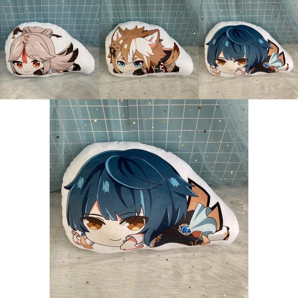 Cute Genshin Impact Zhongli Nilou Sucrose Sleepy Plush Doll Cushion Pillow Xmas Gift