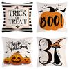 European and American Modern Black and White Letters Halloween Linen Pillowcase Cartoon Funny Sofa Set Combination
