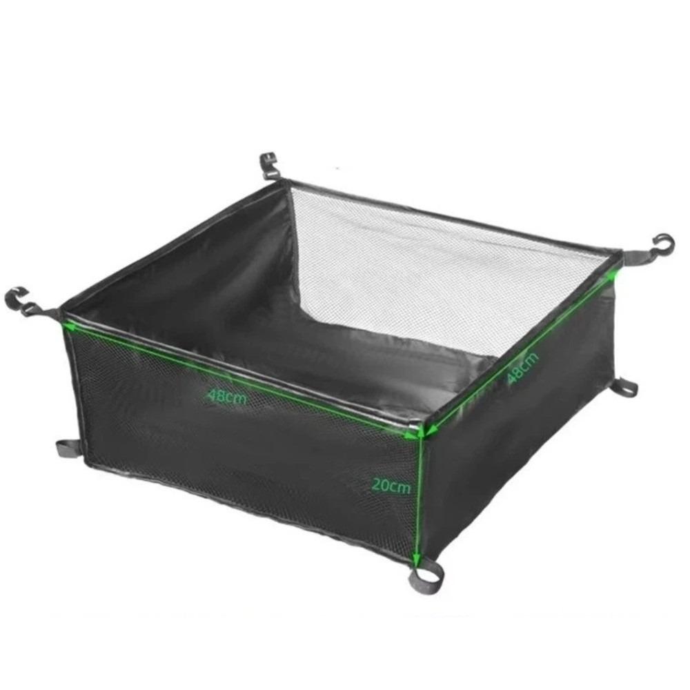 Outdoor Under Table Organizer Rack Foldable Picnic Table Net Bag Hanging Basket Camping Picnic Use