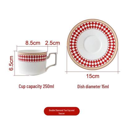 Bone China Ceramic Coffee Cup and Saucer Set