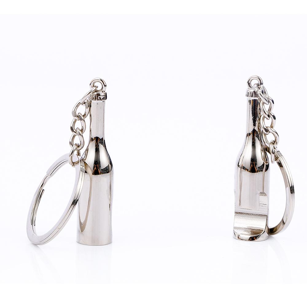 Hiking Travel Zinc Alloy Opener Key Chain Wine Bottle Shaped Key Ring