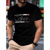 Herren 3D Digitaldruck Kurzarm T-Shirt Rundhals Lässiges Tee Schmale Passform Jugend Mode Top