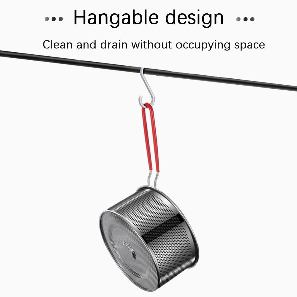 Stainless Steel Frying Basket and Filter Basket Set, with Handle, Foldable, Deep Pot Filter, Suitable for Frying, Draining