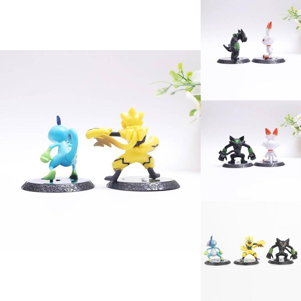 Adorable Pvc Action Figures Set Featuring 6 Unique Pocket Monsters Collectibles