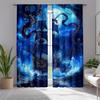 2pcs Pirate Ship Window Curtains   Fantasy Sea Monster & Skeleton Ship Decor & Room