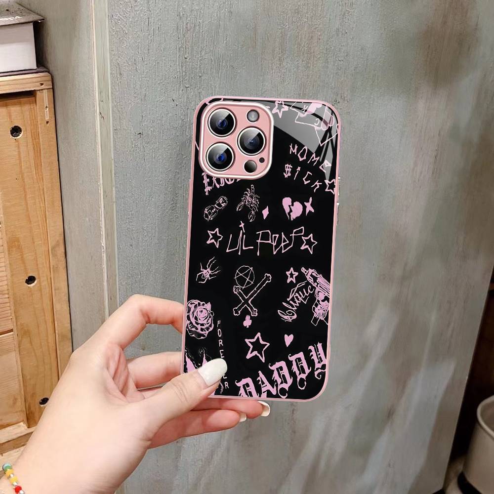 Singer Rapper L-Lil Peep Tempered Glass For Iphone 14 13 12 11 Pro Mini XS MAX 14Plus X XS XR Cover