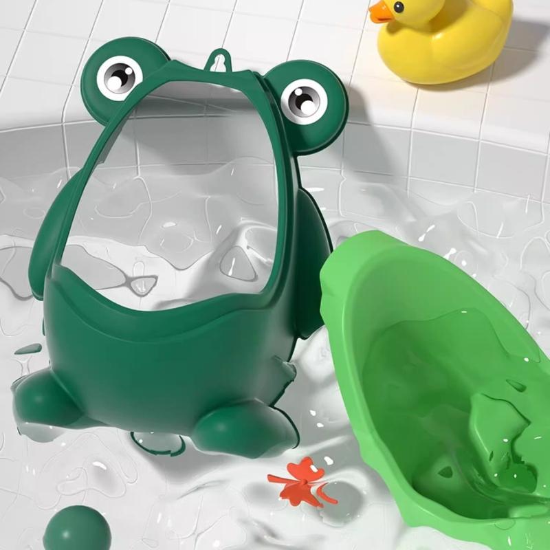 Frog Potty Training For Boys With Fun Target Game, Wall-Mounted Pee Trainer For Easy & Clean Learning