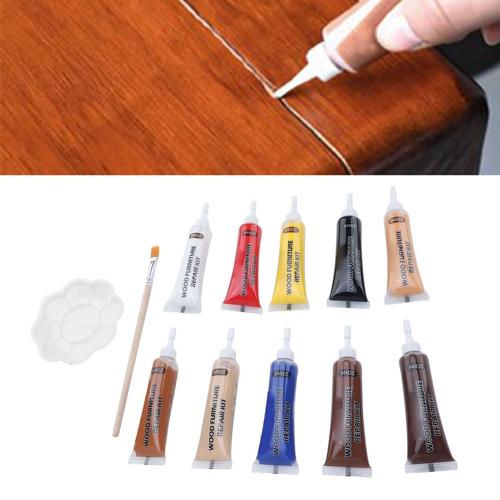 Wood Furniture Repair Kit 10 Fundamental Color Wood Putty Cabinet Touch Up Kit for Home