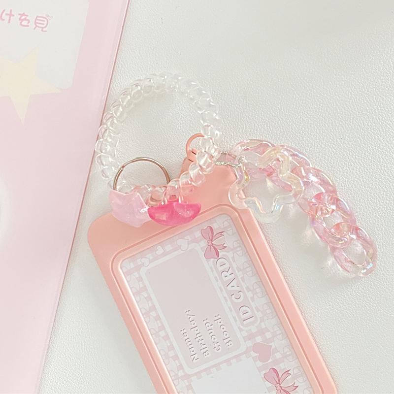 Ins Cute Card Holder Photo Card Cover Kpop Keychain Idol Protection Case Campus Card Bus Card Holders Bank Id Holders