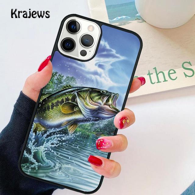Bass FISHING FISH Soft Phone Case Cover For iPhone 17 Air 16 15 14 Plus 12 13 Pro Max Coque Shell Fundas