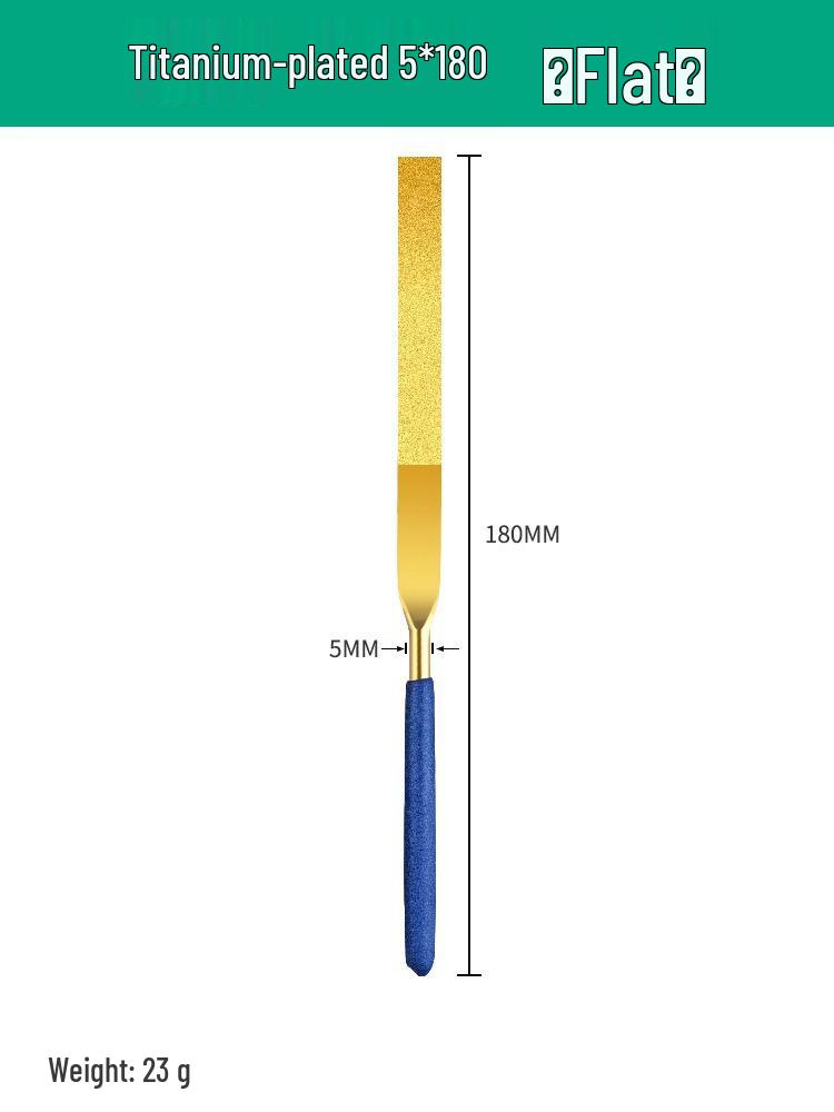 Diamantfeilen mit Titanbeschichtung, Legierungsraspel-Set für Metall- & Jadeschleifen