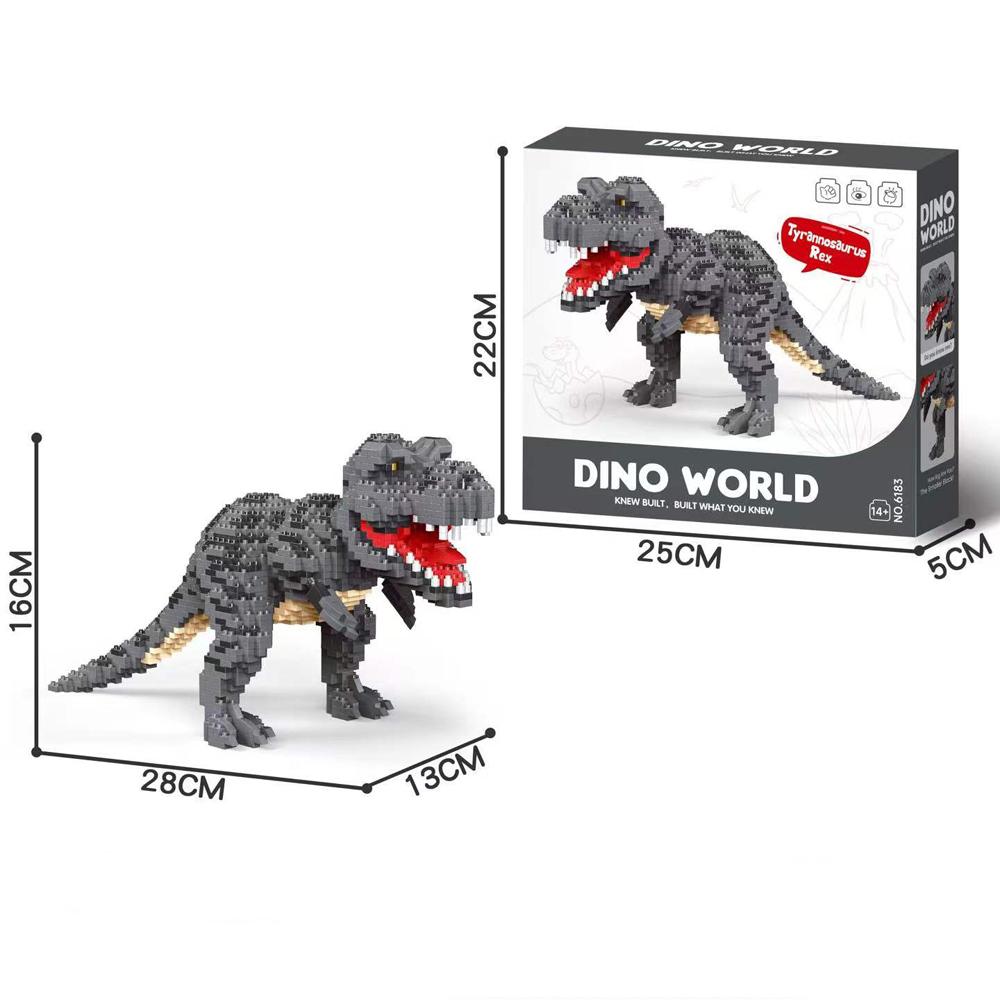 Knew Built Dinosaur Tyrannosaurus Rex or Velocira Models Micro Mini Building Blocks Puzzle Toys Perfect Gifts Desktop Decoration