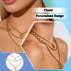 Ladies' Geometric Circular Neck Chain Alloy Water Diamond Tassel Pendant Necklace