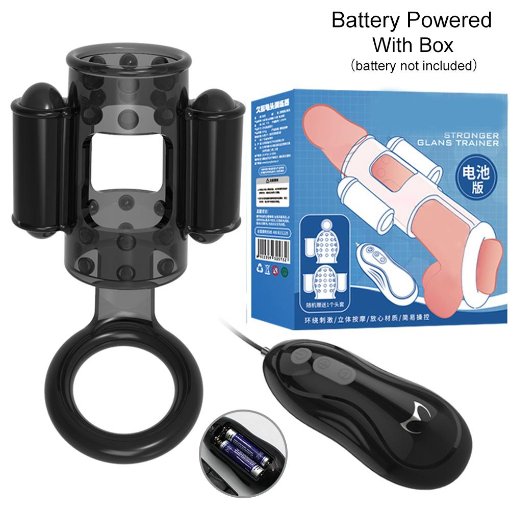 12 Speed Vibration Male Vibrators Masturbator Delay Ejaculation Powerful Glans Trainer Penis Massager Stimulator Sex Toy for Men