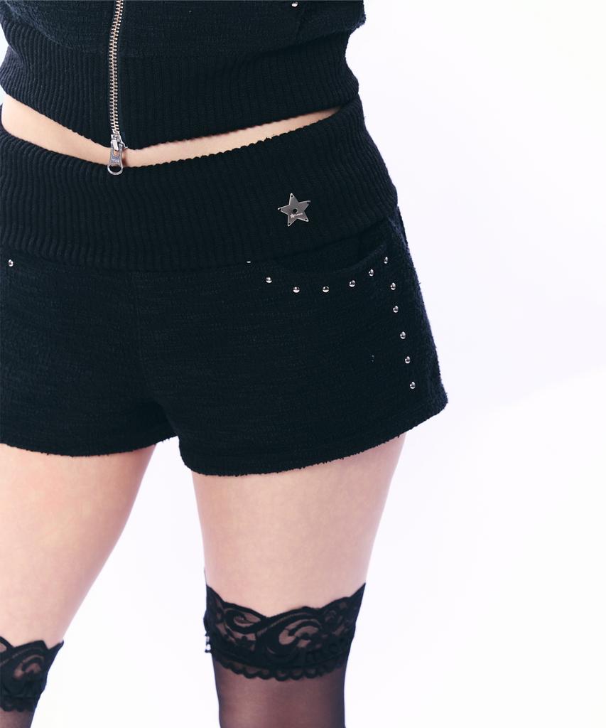 SETUP-EXE Knit Micro Shorts / Black