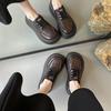 [Ushilai] Retro British Style Loafers Women's Winter 2025 New Platform Casual Versatile Small Leather Shoes