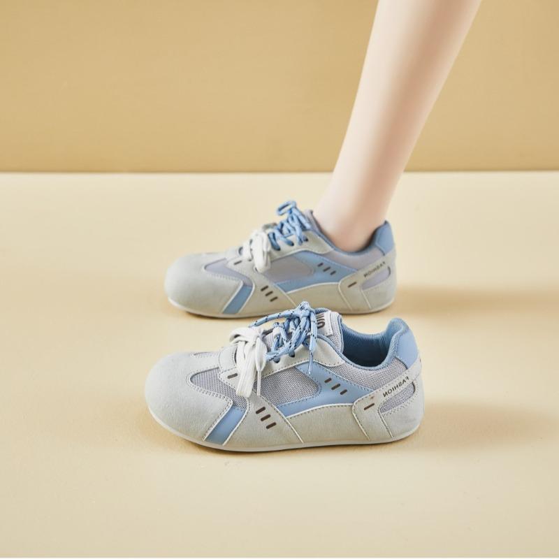 Color Matching Big Head Women's New Retro Versatile Casual Niche Sports