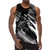 Multi Color 3D Print Tank Top For Men Summer Sports Gym Fitness Sleeveless Vest Tops Art Psychedelic Pigment Pattern T-shirt