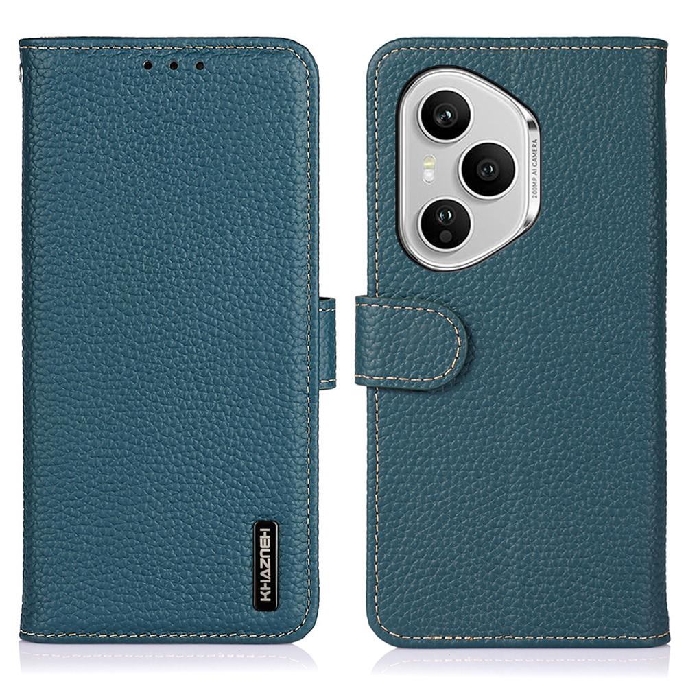 KHAZNEH For Honor 400 Pro 5G (Global) Case Genuine Cow Leather Flip Phone Cover