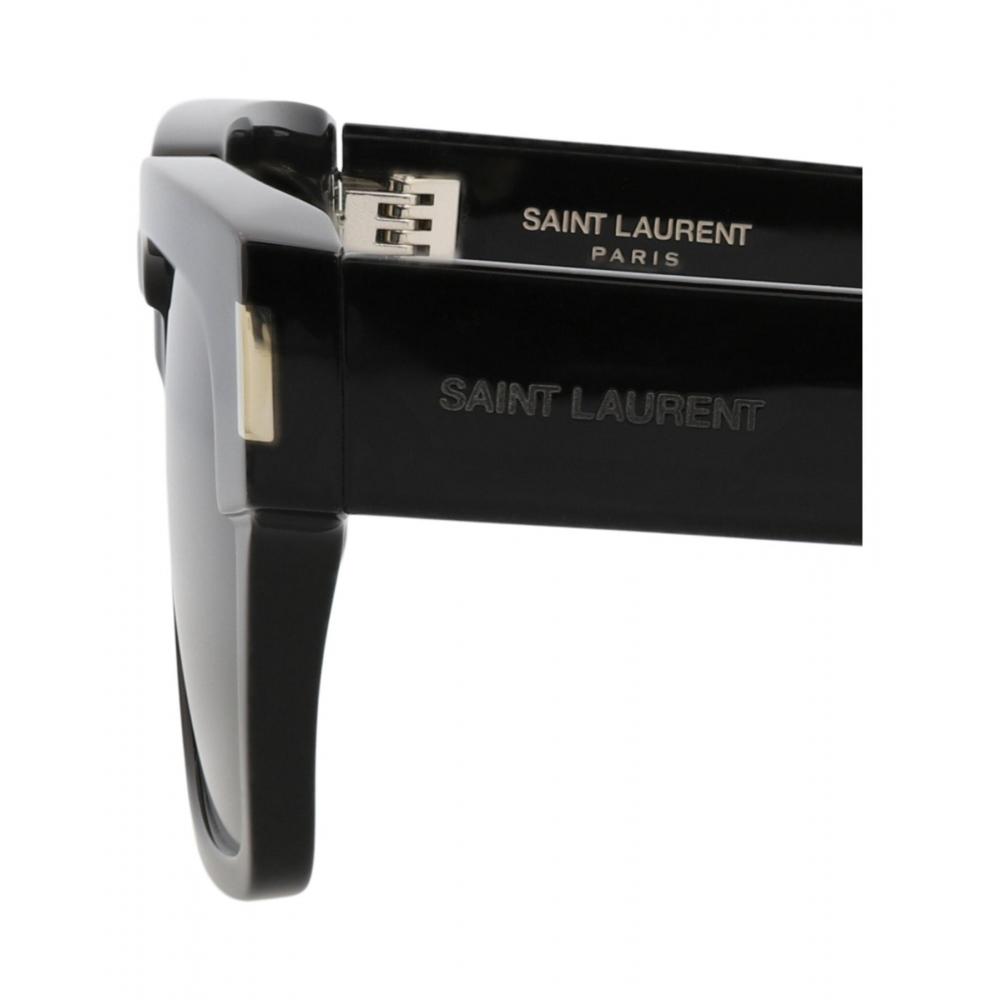 Saint Laurent Square Frame Recycled Acetate Sunglasses Grey