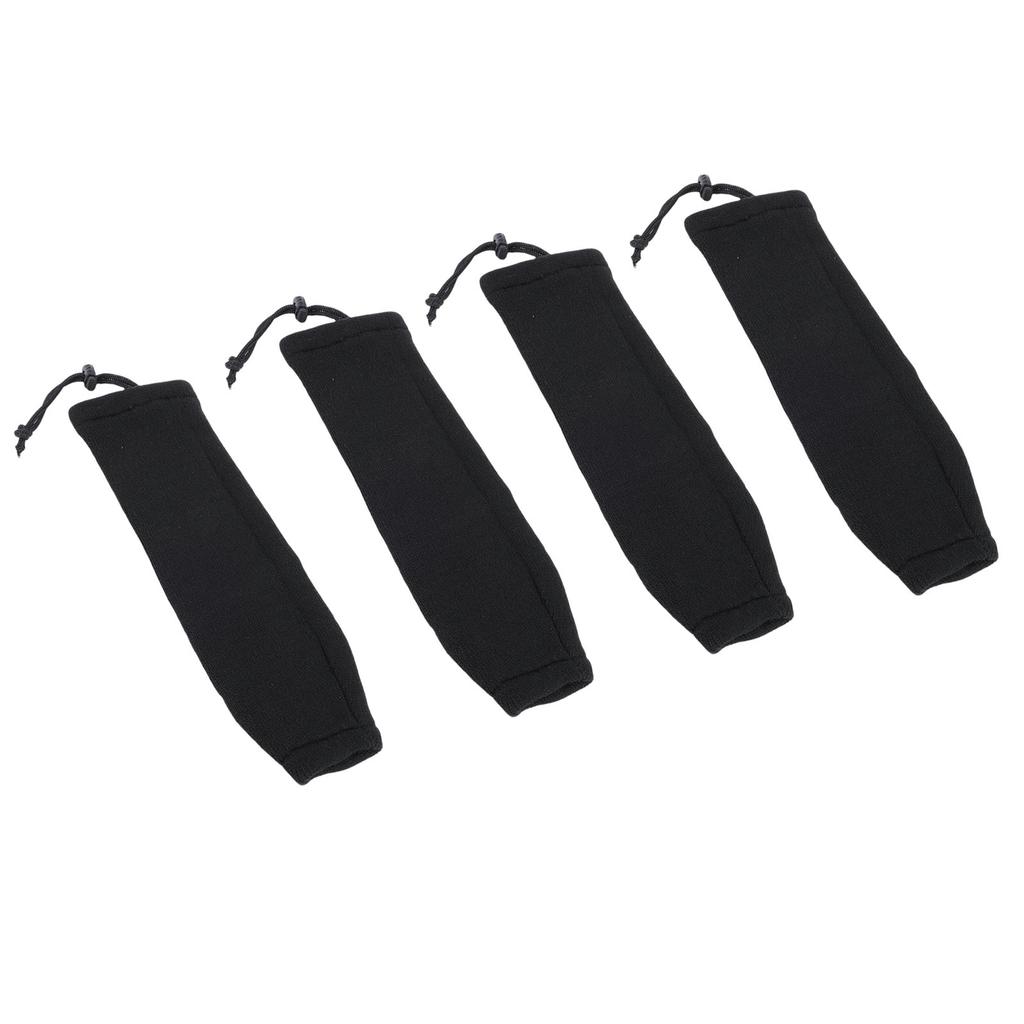 4 Stück Marine Bootsfenderhüllen 20 x 63 cm Schwarz Gestrickt Elastisch Starker Schutz Bootsfenderhüllen für Doppelauge