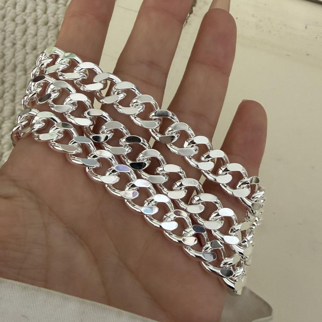 S925 Sterling Silver Necklaces For Women Simple Minimalist Pendant Necklaces Simple 50 60 CM Chain Necklace Birthday Gift