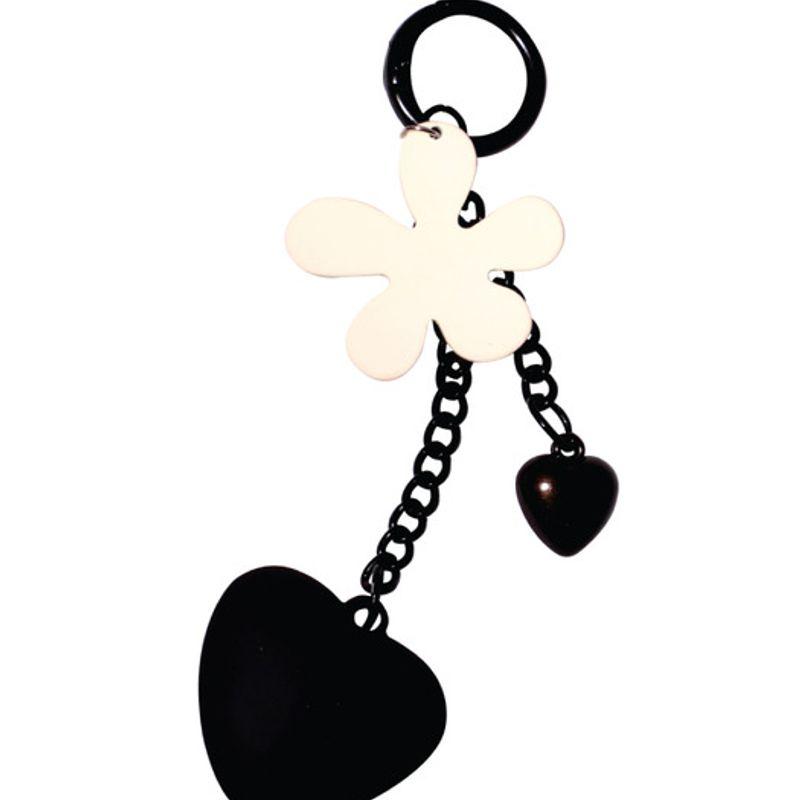 

eldoodle eldoodle heart black keychain black