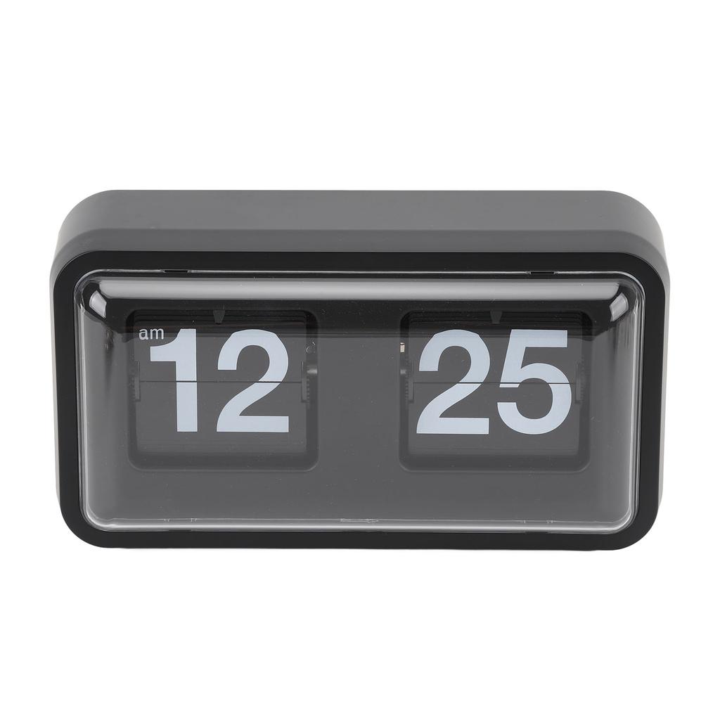 Retro Flip Clock Multifunctional Stylish Innovative Mechanical Flip Desk Clock with Clear Cover for