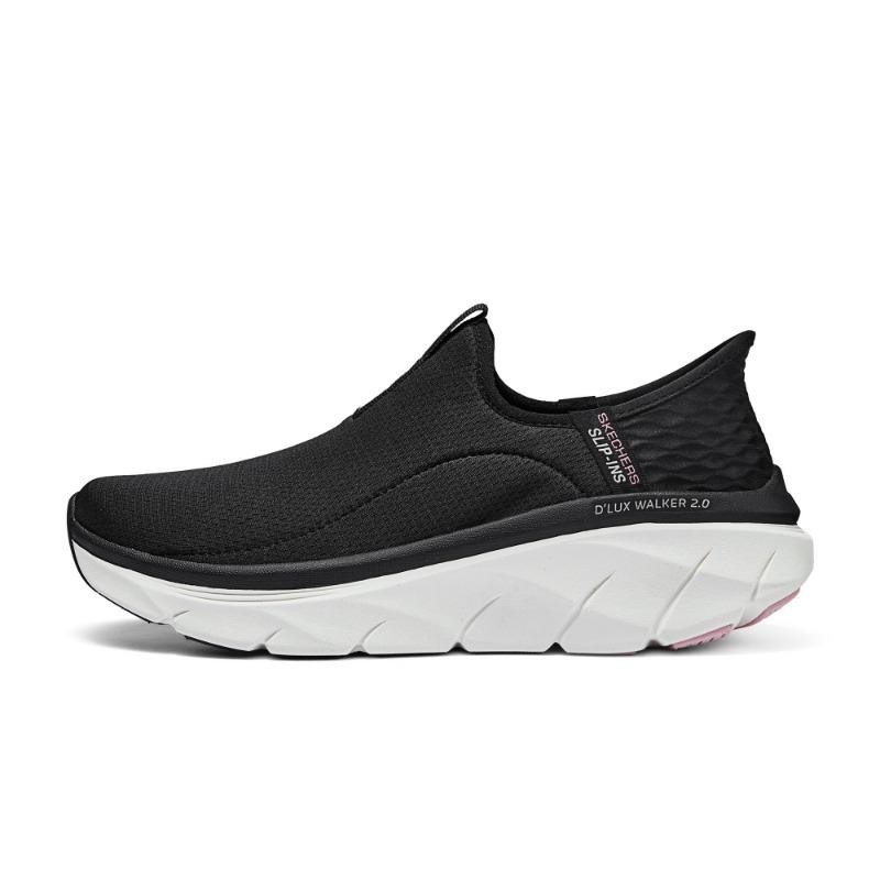 Skechers Slip-ins Women Fabric Soft Light Cushioned Low Top Daily Casual Shoes Black Pink 150099-BKPK 36