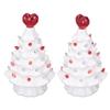 White Ceramic Tree LED Light Up Tabletop Tree Heart Topper Vintage Retro Centerpiece for Holiday Par