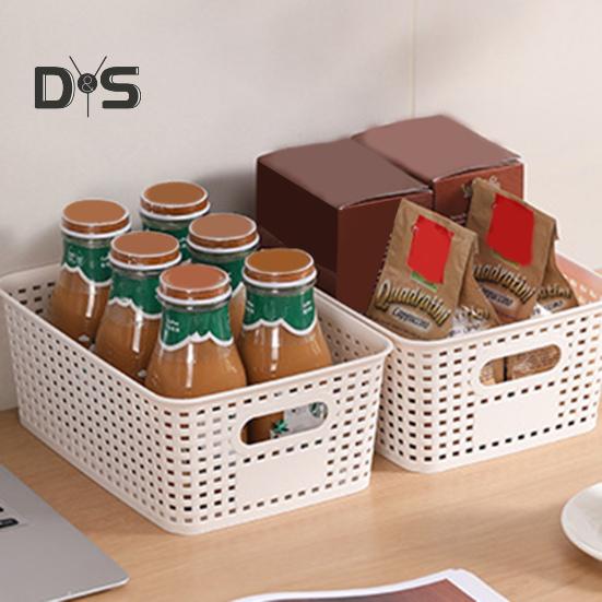 6 bucăți coșuri de depozitare din plastic cu mâner cu capac, containere de depozitare stivuibile de mare capacitate, coșuri organizatoare