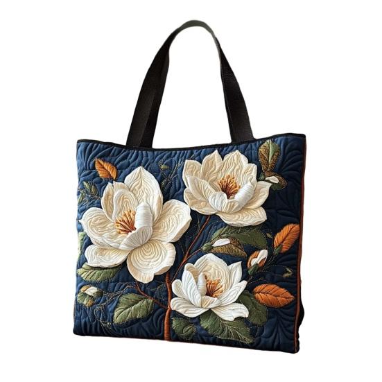 Стеганая сумка-тоут Женская винтажная сумка через плечо Цветы Животные Сумка Цветочный кошелек для поездок на работу Вечеринки Ежедневные поручения R 1400₽