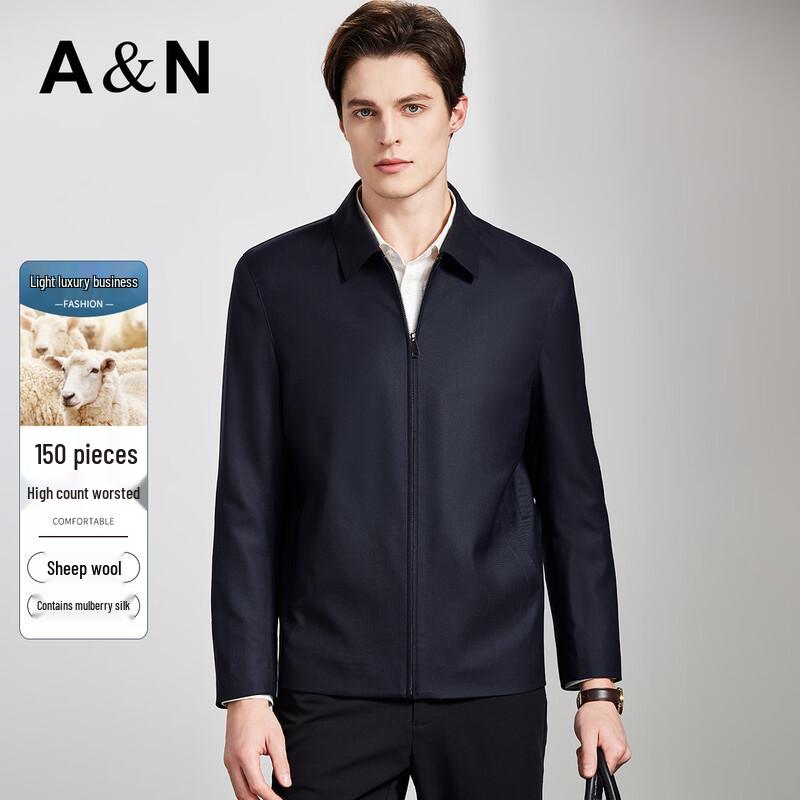 Antonio Silk & Wool Blend Light Business Lapel Jacket