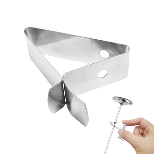 Stainless Steel Thermometer Holder, Thermometer Clip, Probe Clip Holder, BBQ Grill Temperature Probe Holder, Food-Grade Temperature Gauge Clip for Kit