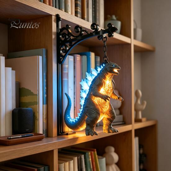Study Room Table Accessory Library Lantern, Vintage Hanging LED Bookshelf Lamp, Decorative Book Nook Light Ornament Gothic Style Night for Reading