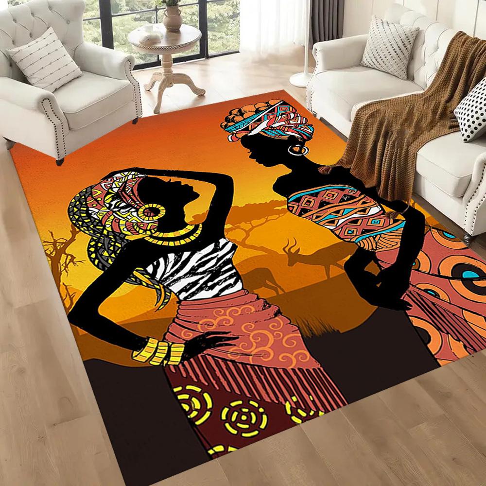 African Cultural Heritage Floor Mats for Living Room, Bedroom and Room Decoration Are Suitable for Gifts.