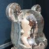 50cm Large Bear Figurine Aesthetic Disco Mirror Violent Bear Statue Reflective Sculpture Figurine Luxuryroom Decoration Ornament