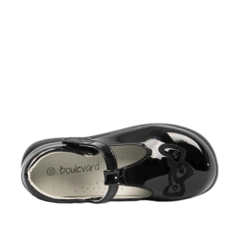 Boulevard Girls Touch Fastening T Bar Shoes