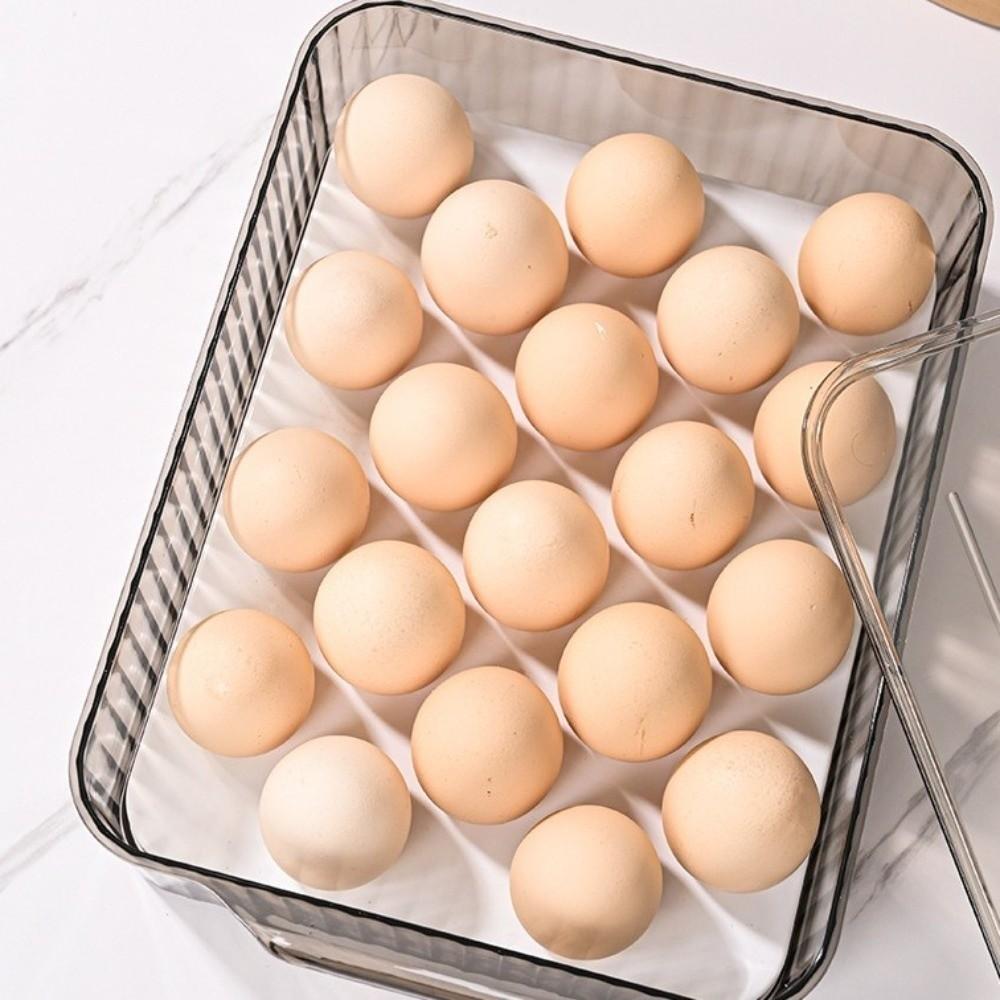 Food-Grade Refrigerator Storage Box Stackable Kitchen Organizer Fridge Egg Holder  Picnic