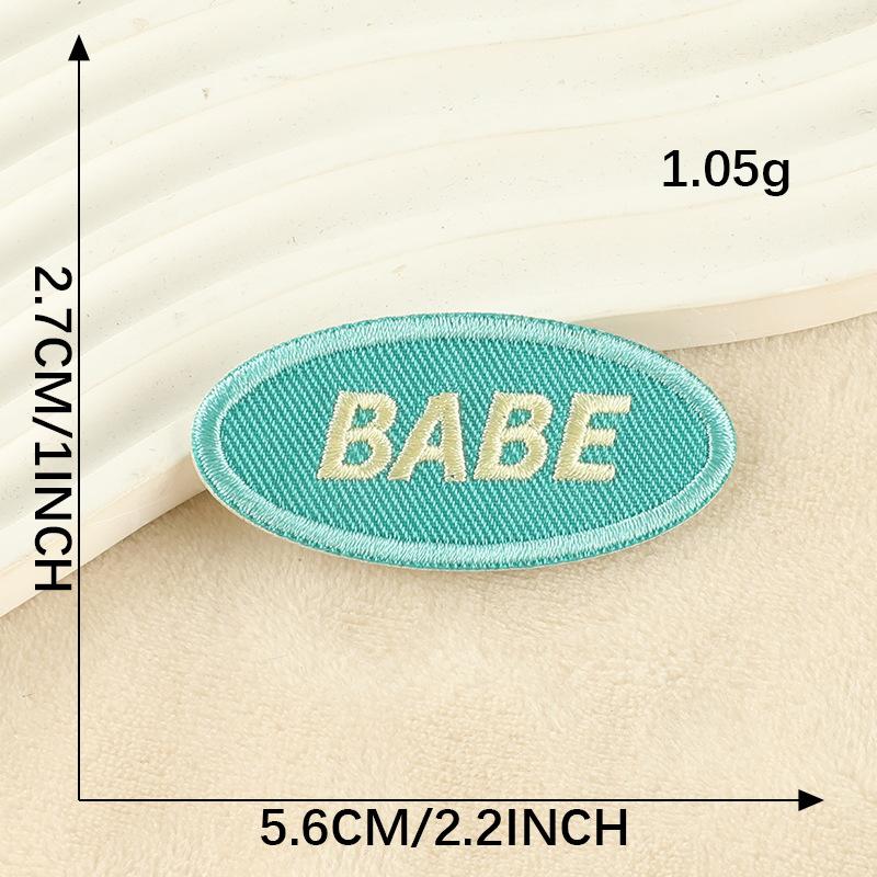 Embroidery Label Cartoon English Alphabet Embroidery Label Patch Sticker Shoe and Hat Badge Clothing Accessories Cloth Sticker
