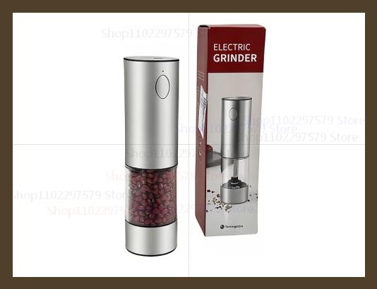 

USB Rechargeable Electric Pepper Grinder Kit Automatic Salt And Pepper Grinder Adjustable LED Lighting Kitchen Cooking Seasoning серый