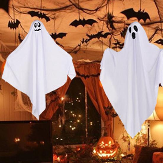 Halloween Hanging Ghost Outdoor Decoration, Cute Flying White Ghost for Front Yard, Porch, Patio, Lawn, Garden, Tree, Halloween Party Decor