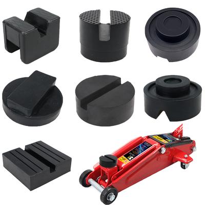 Different Types Car Lift Jack Stand Rubber Pads Black Rubber Slotted Floor Jack Pad Frame Rail Adapter