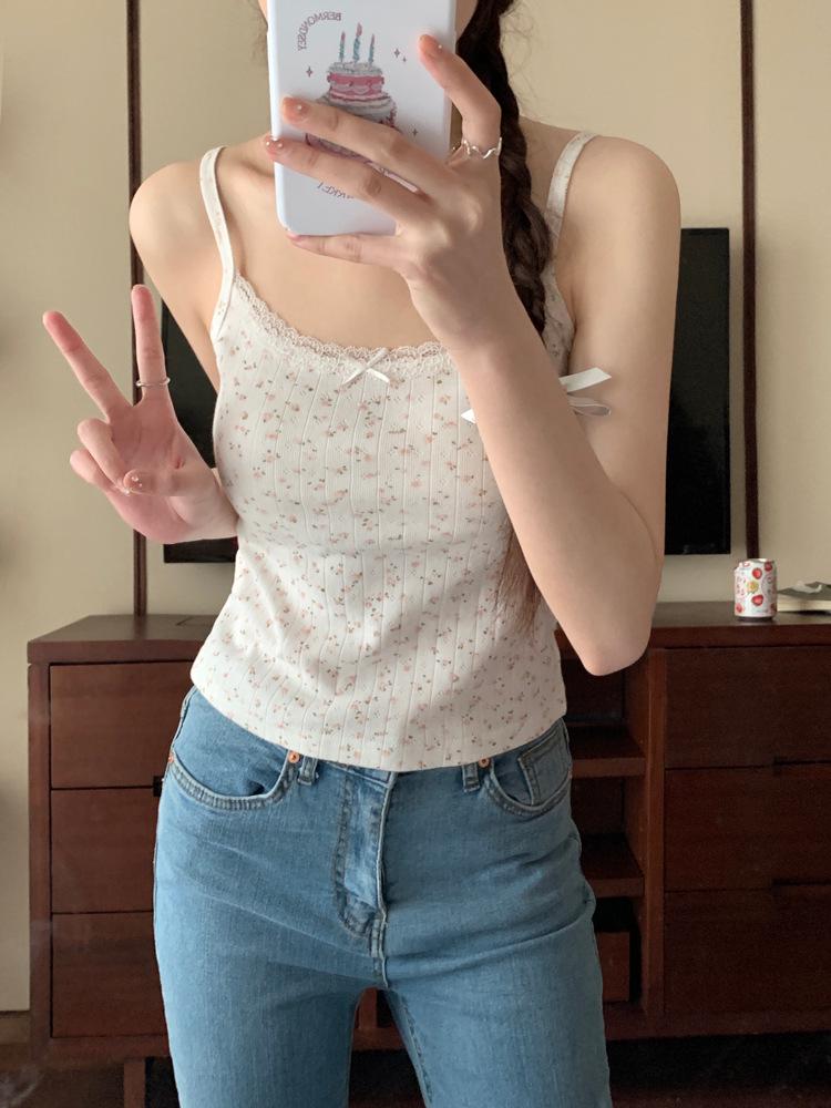 Rayon Jacquard Slimming Camisole Vest - 2024 Summer Collection for Women