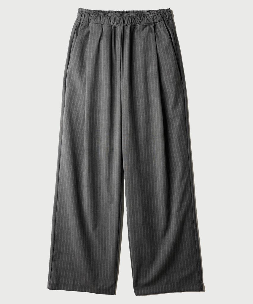 JEMUT Noah Double Stripe Banding Slacks Gray Nslp2645