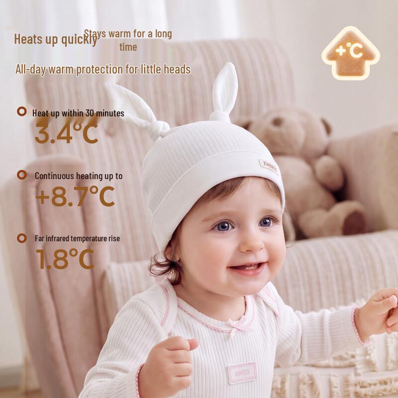 EMXEE Newborn Baby Silk-Linen Wool Fontanelle Hat