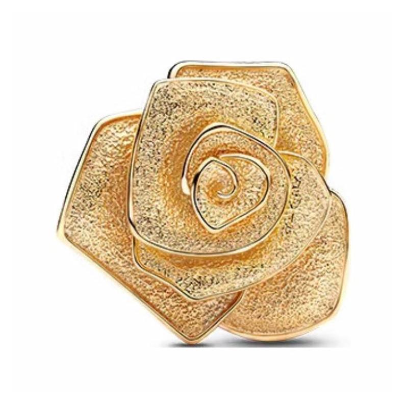 Pandora Solid color rose shape design gold plated pendant women s gold 763675C00 золотой