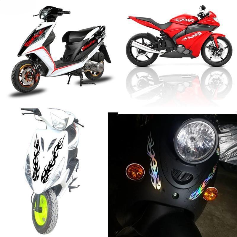 1Pair Flame Strips Car Stickers Auto Body Bumper Windows Motorcycle Laptop Walls Vinyl Film Decal Car Tuning Accessories