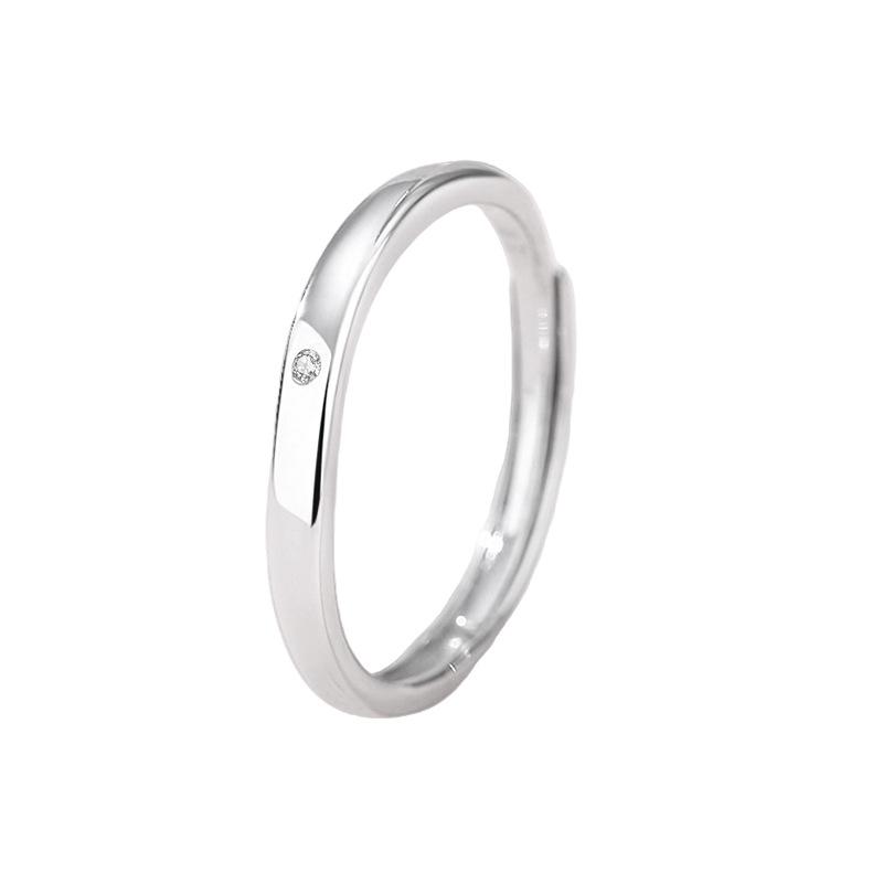 Tichya Sterling Silver Bow Couple Rings, Korean Style, Adjustable and Sweet Design Adjustable
