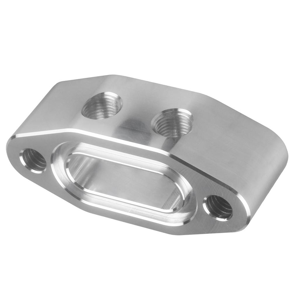 1 Set of Aluminum Alloy Oil Feed Line Adapter Plate 1/8" NPT Ports 551533 For LS